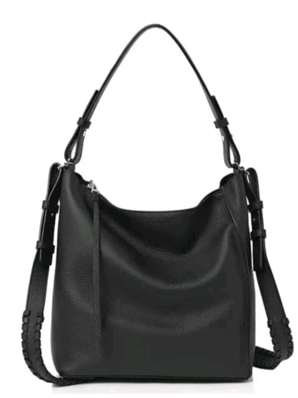 AllSaints Black Pebbled Leather Kita crossbody /Shoulder Bag—Like New!! Roomy!